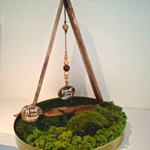 Deco Moscirkel met houten driehoek